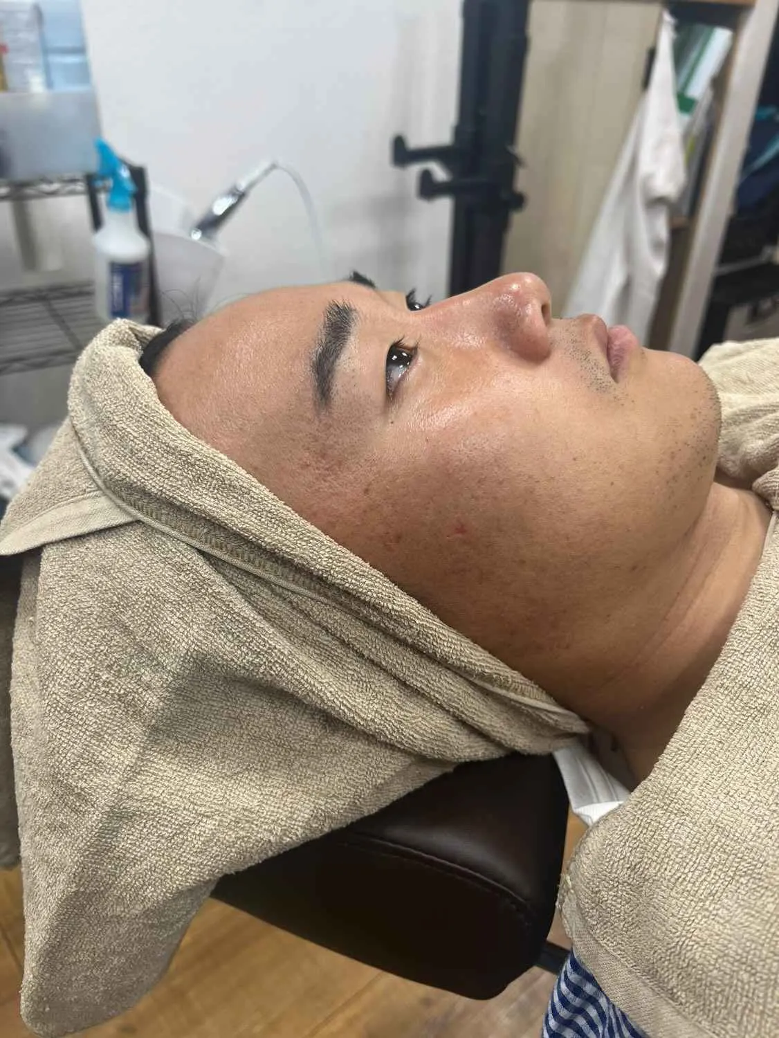 メンズスキンケアシェービング　シェービング前